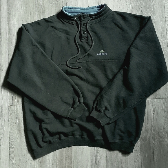 Vintage 90s Black Lacoste sweatshirt "men" XL - Picture 1 of 3